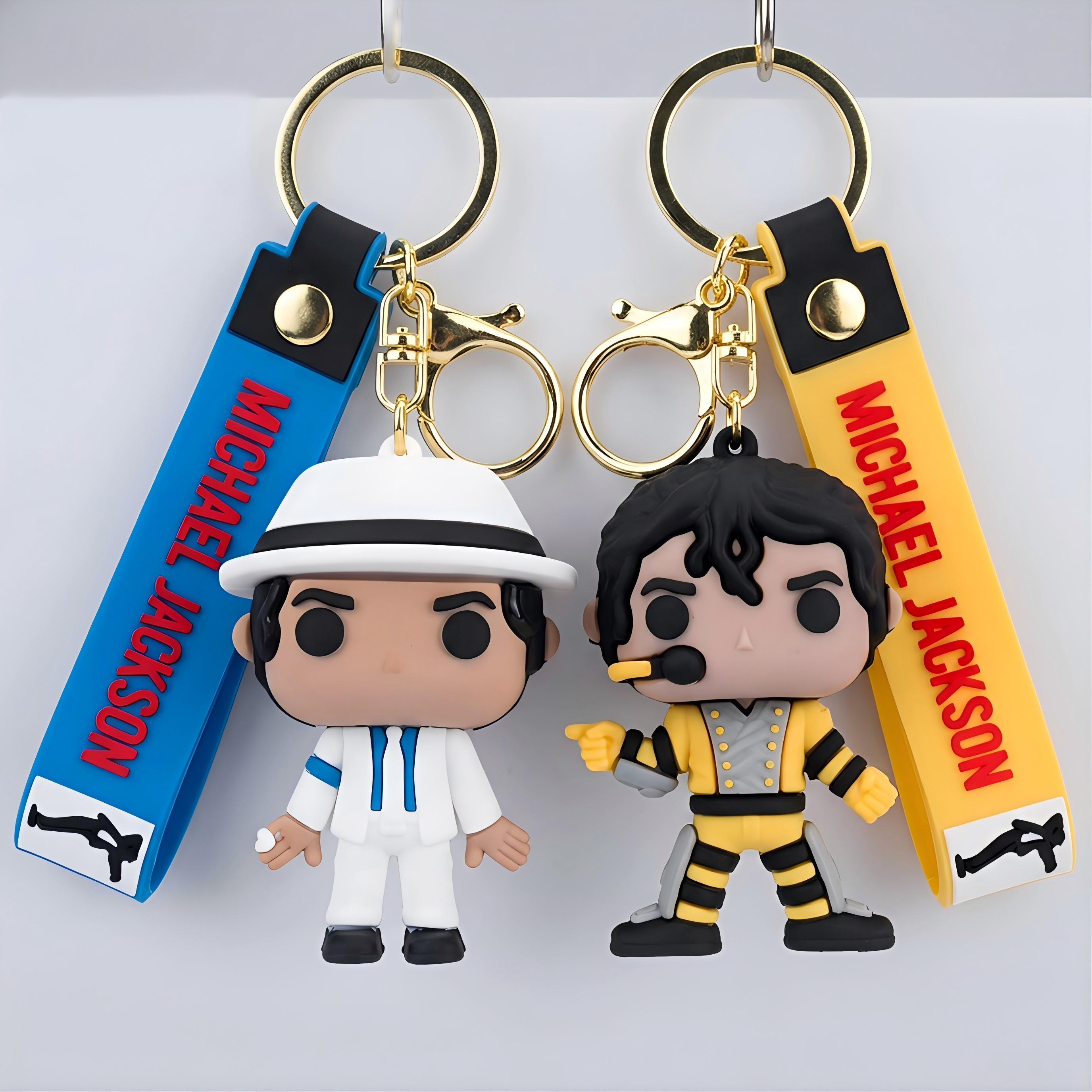 Michael Jackson Keychain, Music Idol Keyring for Claw Machine, Festival Gift, Souvenir Michael Jackson Keychain, Music Idol Keyring for Claw Machine, Festival Gift, Souvenir