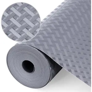 Shelf Liners, Non-Adhesive Drawer Liner, Waterproof & Oil-Proof Kitchen Cabinet Cupboard Liner Plastic EVA Material BPA Free Fridge Liner Mats Paper Protector for Shelves (Grey/12in x 60in)