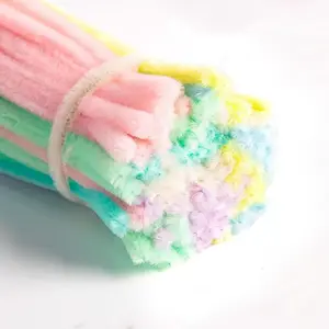 One pack contains 100 mixed-color macaron twist sticks, used for handmade bouquet weaving, perfect for creative crafts, Hand Woven