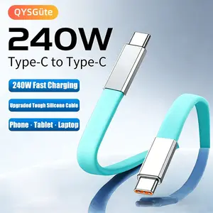 240w Max Fast Charging Cable, Type-C to Type-C Display Charge, 480mbps Data Transfer, Compatible with iPhone, Switch, Macbook, iPad, Xiaomi, Samsung, Huawei