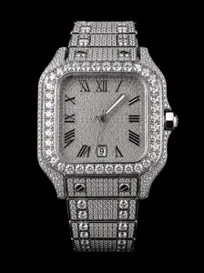 Iced Roman Dial Watch – 20CTW Moissanite VVSD