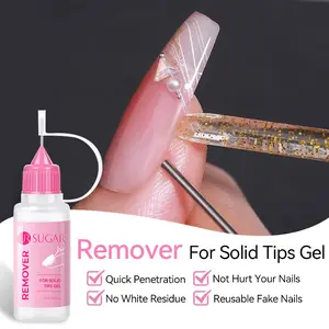2 Bottles of Wearable Nail Polish Remover Gel, Quickly Dissolves Various Nail Polish Adhesives, Removing the Adhesive Does Not Damage Nails or Wearable Nails, Does Not Affect the Reusability of Wearable Nails, Safe and Gentle Nail Polish Removal, Allowing