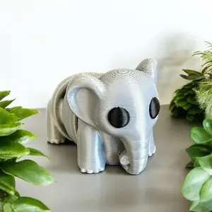 Mini tiny elephant 3D printed figure decoration