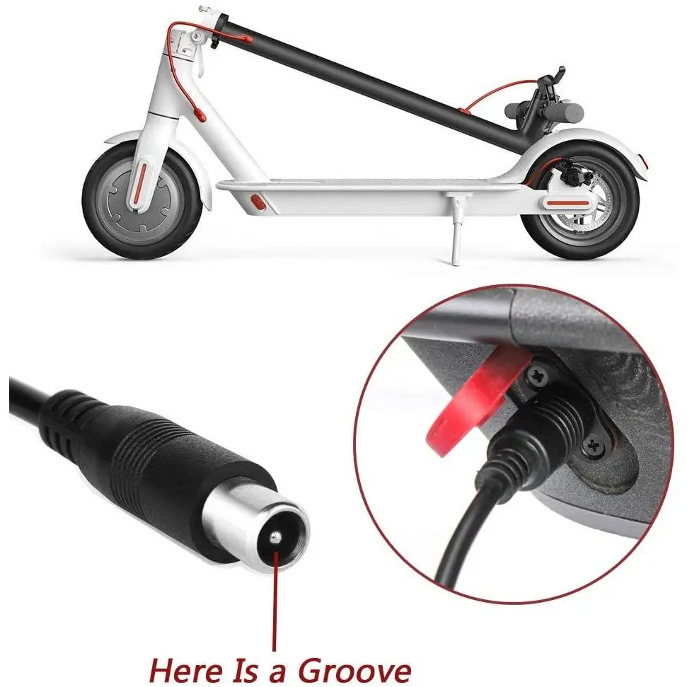 42V 1.7A Electric Scooter Charger with Wall Plug Cord, Circuit Overload Protection, Low Voltage Protection - Fast Charging Power Adapter for Xiaomi M365, Segway Ninebot ES1-ES2-ES4-E22-ES1L (Home-Use Skateboarding Accessory)