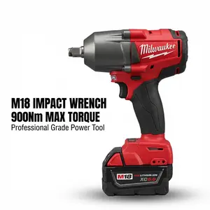 Milwaukee M18 FMTIWF12 Mid-Torque Impact Wrench with 1/2-Inch Friction Ring for Automotive Repair and Heavy Construction, 18V Cordless Power Tool Featuring 900Nm Nut-Busting Torque and Three Speed Settings