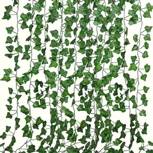 12-Pack 85.2ft Lifelike Artificial Ivy Vine with Realistic Foliage - Durable Plastic Hanging Plants for Indoor/Outdoor Decor, Wedding Backdrops, Garden Fences & Wall Covering |   Year-Round Greenery