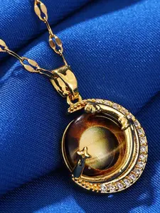New Elegant Starry Colorful Zirconia Planet Celestial Pendant Necklace,Perfect Gift for Women Daily Versatile Anniversary/Birthday/New Year/Party Gifts All Seasons Wearable