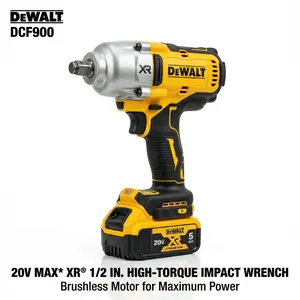 DEWALT DCF900 20V MAX XR Brushless 1/2 Inch Impact Wrench for Industrial Bolt Fastening and Heavy Equipment Maintenance