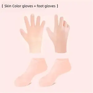 Reusable Silicone Moisturizing Hydrating Gloves & Socks, 1 Set Moisturizing Gloves, Hand & Foot Care Gloves, Bathing Accessories for Home