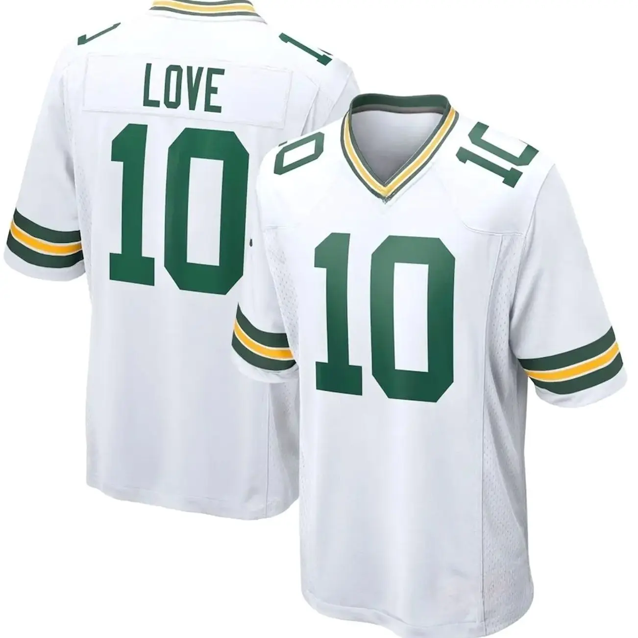 Unisex Football inspired by Love 10 Green Bay Game Player Jersey - White