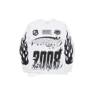 Esha White Long Sleeve Graphic T-Shirt