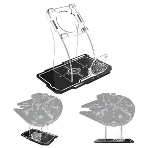 Acrylic Display Stand for Star-Wars The Dark Falcon Buildable Starship (Stand Only, No Model) Display Bracket for 75389 Starship Model