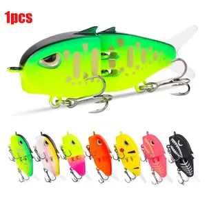 60mm Dual Hook Slow Sinking Bionic Artificial Fishing Lure, Colorful Bass and Pike Bait, Realistic Design, Ideal for Anglers
