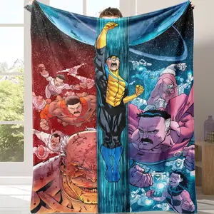 Invincible & Omni-Man Space Battle Blanket Ultra Soft All-Season Fleece Throw, Perfect for Invincible Fans, Superhero Nerds, or Anyone Who Loves Epic Comic Art, Ideal for Birthdays, Holidays, or Just-Because Gifts to Wrap in Fandom Pride & Cozy Comfort