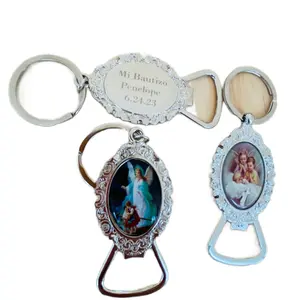 Personalized Baptism Keychains - 12pcs Metal Keychains with Custom Engraving Options for Bautizo & Comunion - Unique Party Favors