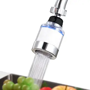 Water Faucet Filter Set with 5 PP Cotton Replacement Filters, Adjustable Angle Splash Guard, Sink Water Filter, Ideal for Kitchen and Bathroom Faucets