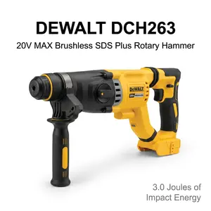 Dewalt DCH263 Brushless Hammer, Compact Cordless Impact Drill Set