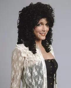 212 MAIN Enigma Kang Kang Black Synthetic Fiber Costume Wig - 1 Size, Female Trendsetting Fashion Accessory Hair Extension