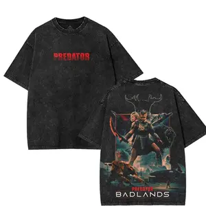 Predator Badlands V1 Movie T-Shirt – Vintage Double-Sided Graphic Tee, Unisex Soft Cotton Retro Streetwear, Classic Casual Shirt for Movie Fans