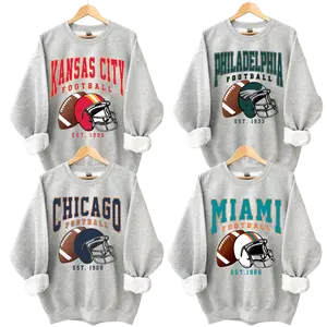 Retro Football Crewneck Sweatshirt, Vintage Sports Graphic Sweatshirt, Classic Football Fan Pullover, Oversized Unisex Gameday Sweatshirt