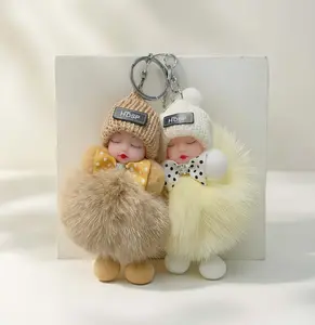 2pack of handmade plush doll keychains, cute pendants, can be hung on phone cases - plush charms - the perfect gift choice for women and girls.