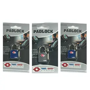 Pack of 3 Padlocks with 2 Keys - TSA APPROVED