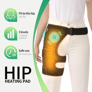 Usb-Powered Heating Hip Support Massager, Thermal Compression Thigh Brace, Vibrating Massage for The Hip And Groin, Thigh Support Wrap Designed for Hip Support
