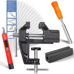 Golf Grip Regripping Kit for  Use | Includes Retractable Hook , 15 Grip Tape, Grip Tape Remover, Portable Table Vise & Rubber Clamp | Quick Repair Solution Set