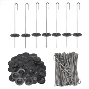 100 Packs Solar Panel Guard Clips, Stainless Steel Wire Fence Fasteners Animal Guard Roll Kit for Solar Panel