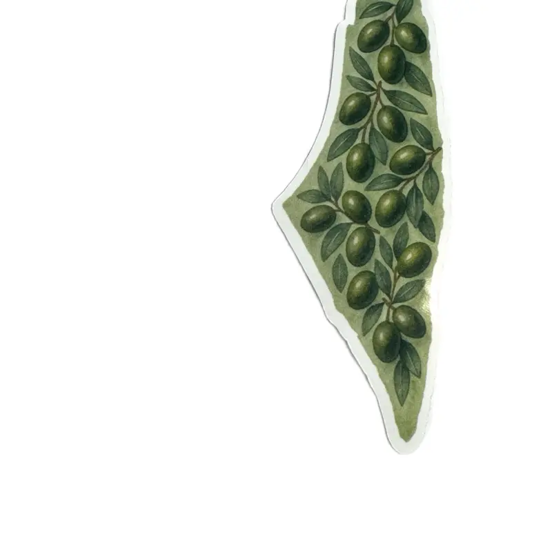 Olive Palestine Map Sticker Or Magnet