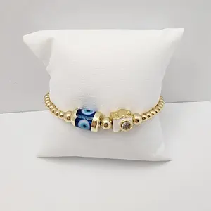 14K Gold Laminated Adjustable Beads Bracelet with Thread. Elegant Classic Design for Versatile Wear Luxurious Feel Durable & Premium Look Suitable for Various Occasions