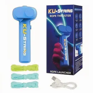 Glow in the Dark Rope Launcher - Rechargeable LED Toy for Cats, Sensory Play & Outdoor Games, TikTok Viral Fidget for Kids & Adults, Halloween Christmas Birthday Gift for Cat Lovers