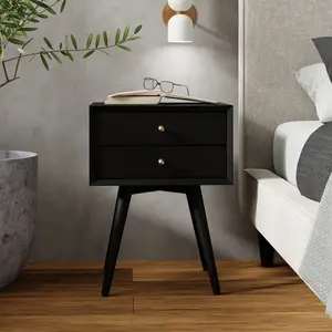 Flynn Small Nightstand, Black
