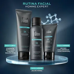 Men's Facial Skincare Set 3- Step- Cleanser 3 pcs