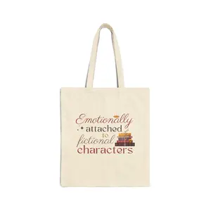 Emotionally Attached to Fictional Characters Canvas Tote Bag
