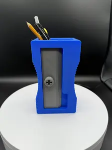 Giant Pencil Sharpener Desk Organizer – Fun 3D Printed Stationery Holder for Pencils, Pens, and Small Office Supplies