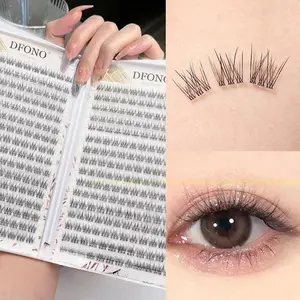Individual False Eyelashes Book, 1 Box 384 Clusters Natural Look Eyelash Extensions, Self Grafting Curl Eyelashes, Eye Makeup Enhancement False Eyelashes, Cosmetic
