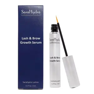 SaraHydra Lash & Brow Growth Serum – Peptide + Biotin Formula for Longer, Thicker Lashes & Fuller Brows | Vegan, No-Irritation, 4-Week Visible Results | 5 ml