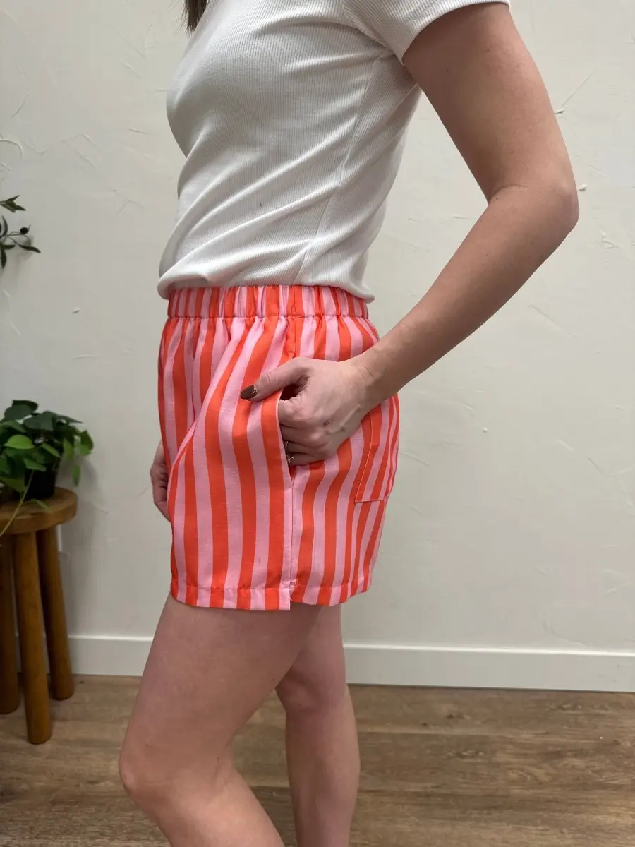 Striped High-Waisted Shorts – Casual Everyday Summer Bottoms