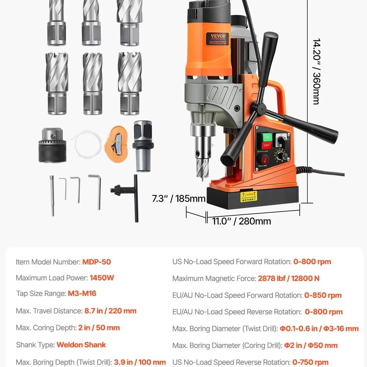 Twist drill and hollow drill 6-Piece Set