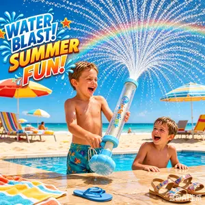 2026 Summer Water Blaster Squirter Gun - Multi-Spray Pull-Type Beach Water Shooter, Kids' Party Gift for Pool Backyard Festivities