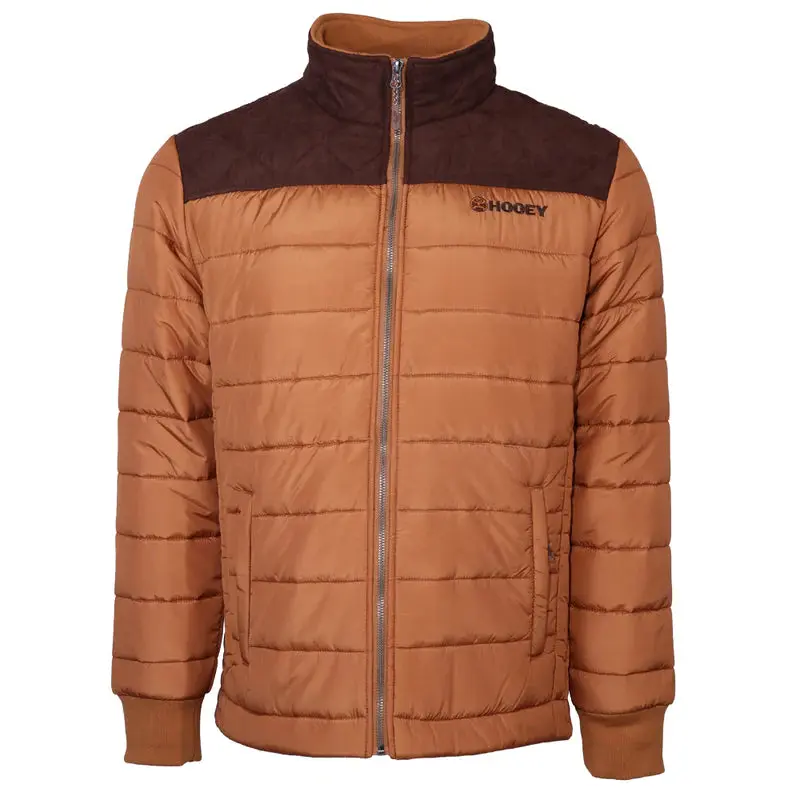 Hooey Puffer Jacket Tan with Brown