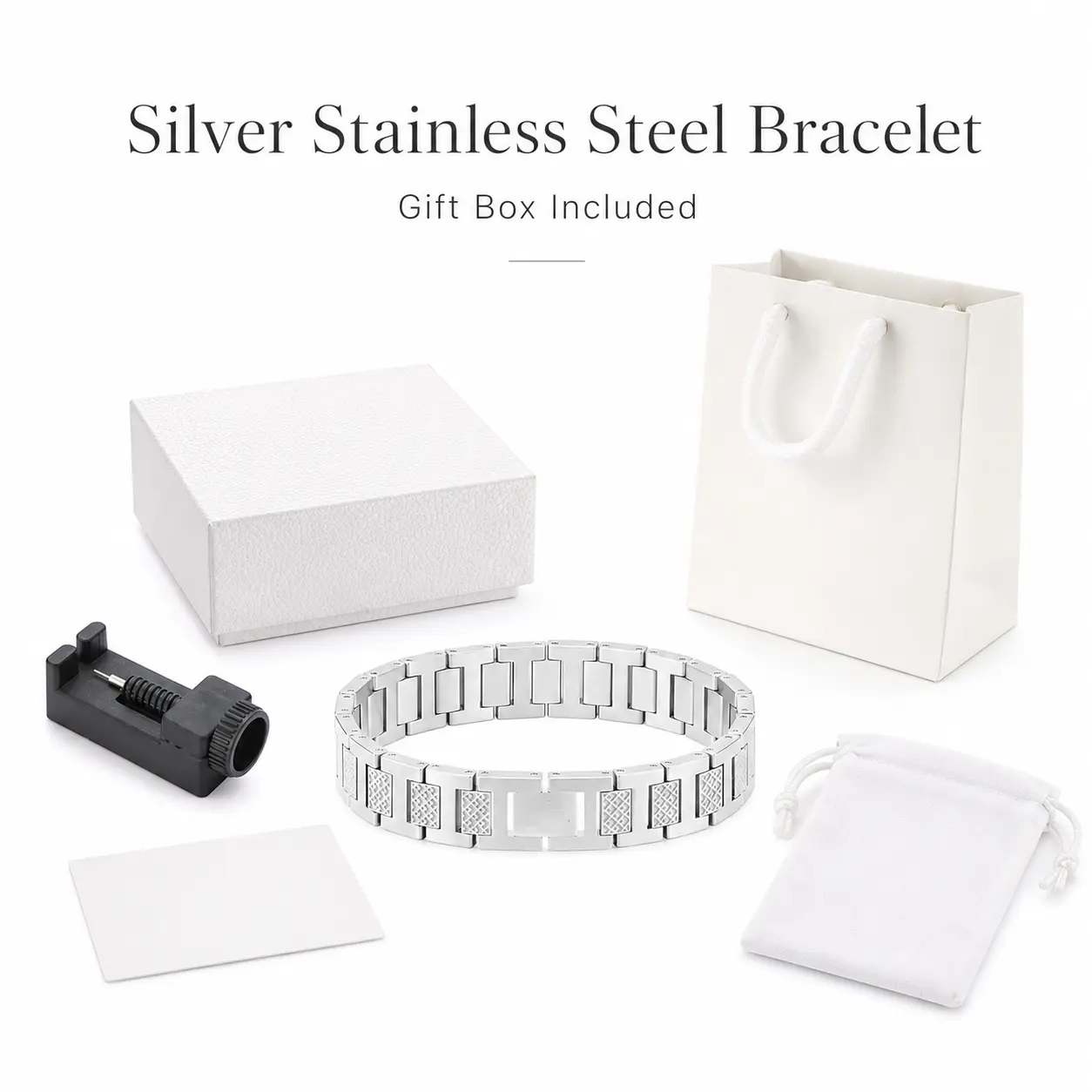 Gold Crocodile Link Bracelet for Men, Stainless Steel Waterproof Chain Jewelry with Gift Box