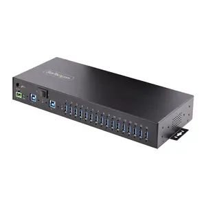 Startech S5G16AINDS-USB-A-HUB Industrial USB 5Gbps Hub, Black