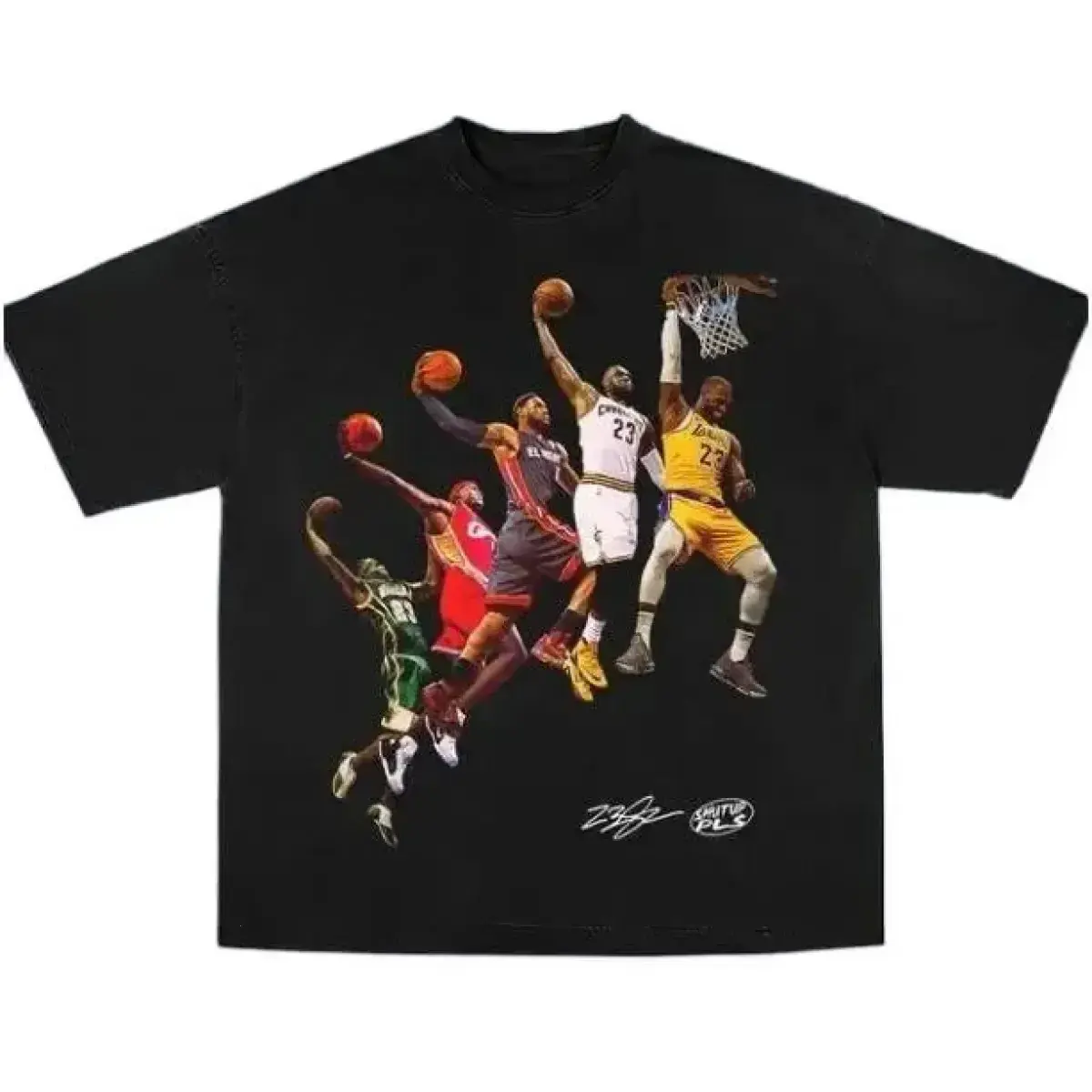 LeBron James Vintage Tee - All Time Dunk T-Shirt |     Unisex Basketball Shirt & Hip Hop Graphic Tee for Streetwear  streetwear deals for today
