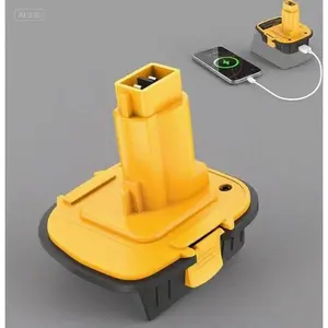 USB-Powered Battery Adapter Converter for 18V Tools, Compatible with 20V and 18V Lithium Batteries, Rechargeable Power Supply with Secure Connection, Multi-Tool Charging Solution, Durable and Lightweight Design