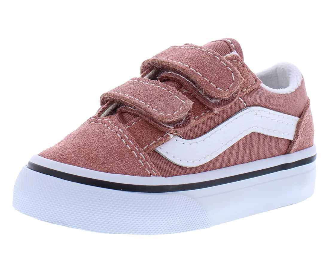 Vans Old Skool Velcro Suede Infant/Toddler Shoes, 2 - 3 Years