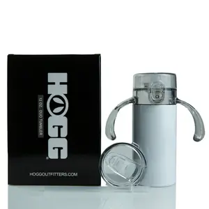Hogg 12oz Sublimatable Duo Tumbler - Insulated Stainless Steel Flask with Leakproof Lid and Straw - Drinkware