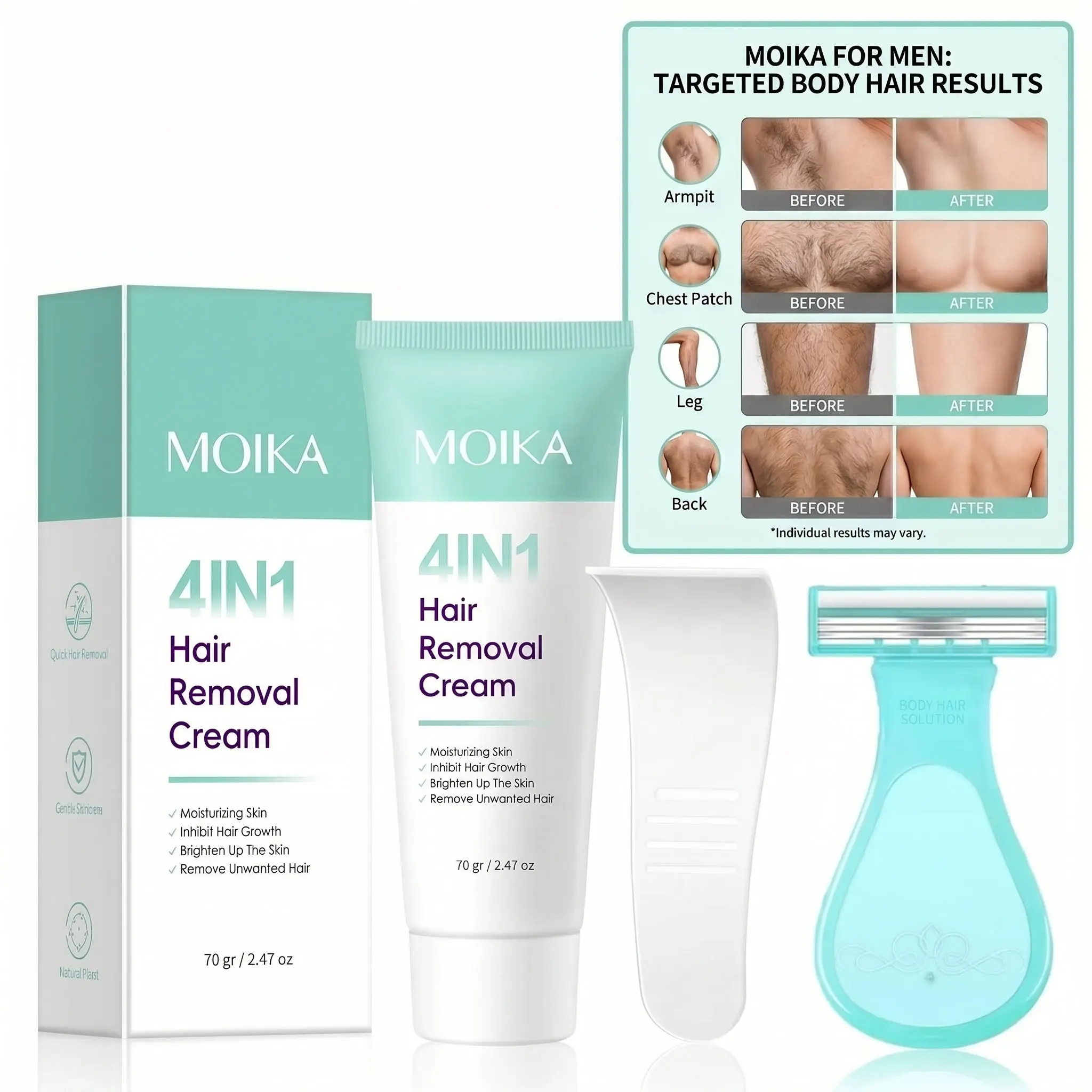 【10-Minute Use】Bikini Pain-Free Hair Removal Cream for Sensitive Skin, Hypoallergenic Formula-Gentle & Fast-Acting Depilatory with Citrus Scent, Aloe & Hyaluronic Acid for Soothing Care, Suitable for Men & Women outdoorfun, growth inhibitor