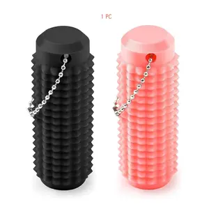 Stress Relief Toy Keychain, Portable Mini Stress Ball, 3D Printed Venting Keyring, Sharp Grip Stimulant, Anxiety Relief Gift for Friends, Sensory Fidget Keychain